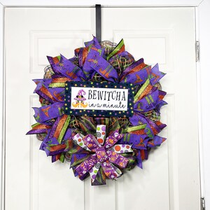 Witch Halloween Wreath, Halloween decor, Halloween Front Door Wreath, Decorations, Fall decor