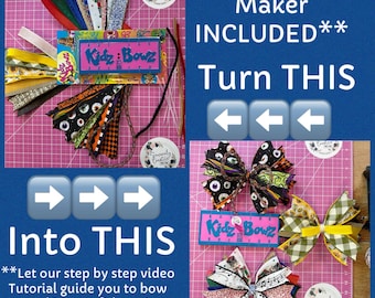 Kidz Bow Maker plus bow kit and tutorial, kidz Bowz, TRIPLE8526