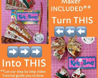 Kidz Bow Maker plus bow kit and tutorial, kidz Bowz, DOUBLE8326