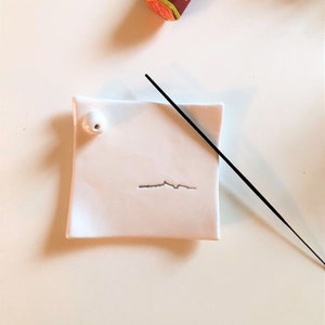 Handmade ceramic incense holder