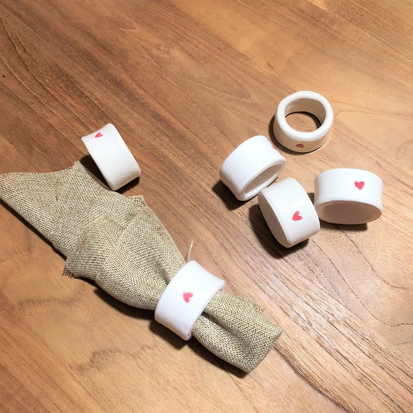 Handmade ceramic napkin rings