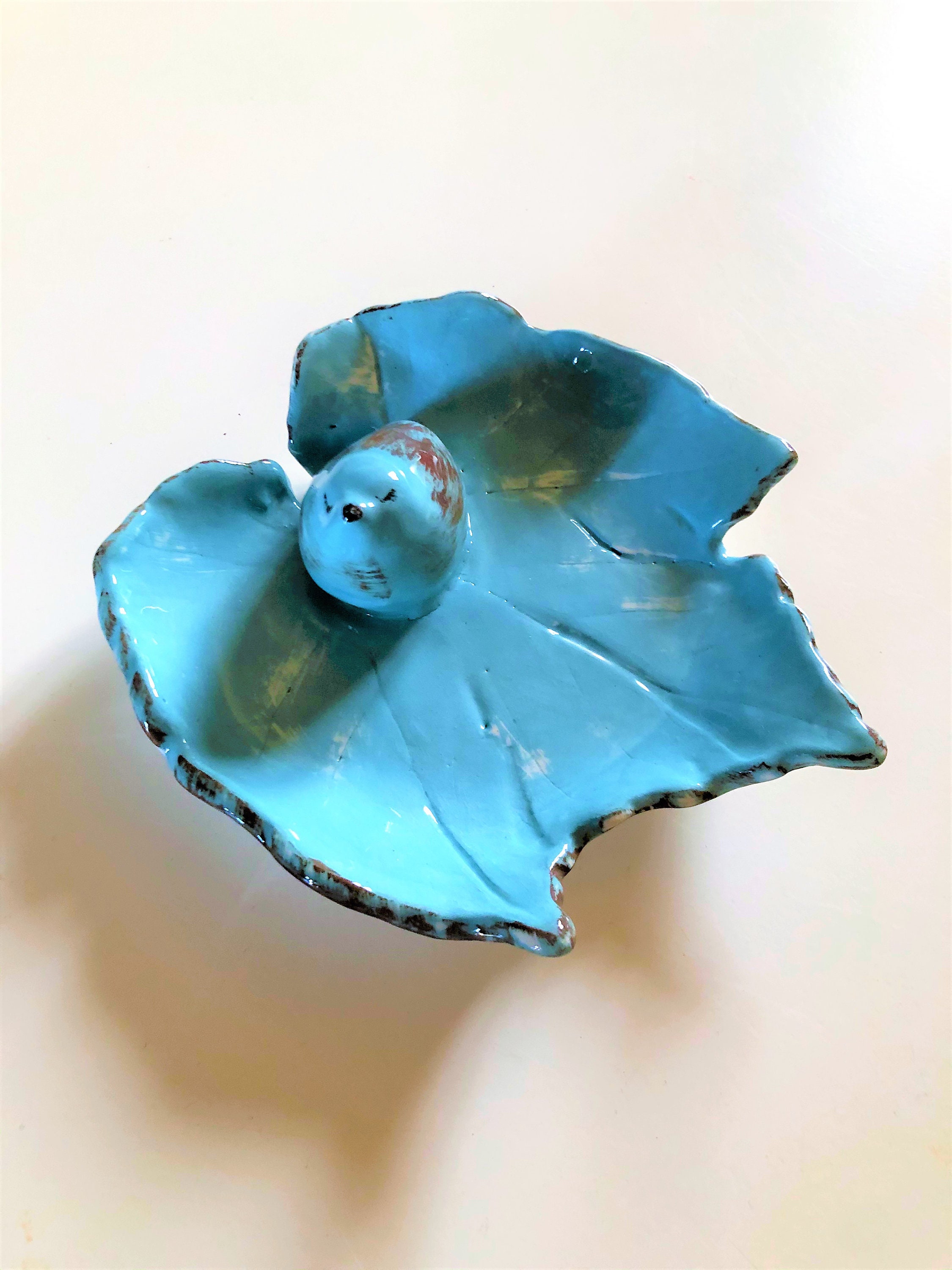 Mangeoire Oiseau en Céramique Faite à La Main