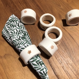 Handmade ceramic napkin rings