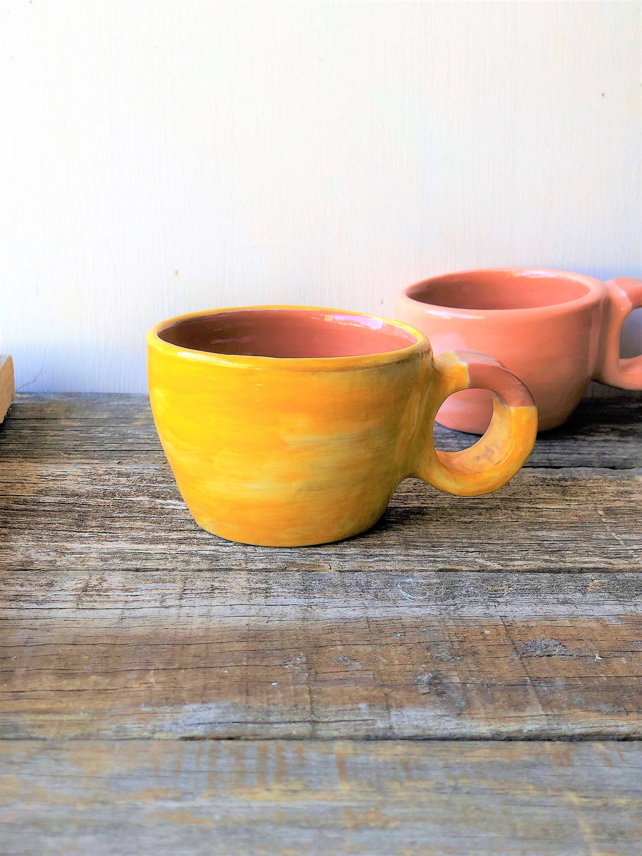 ceramic handmade espresso tea cup and saucer earth and element