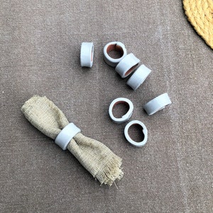 Handmade ceramic napkin rings