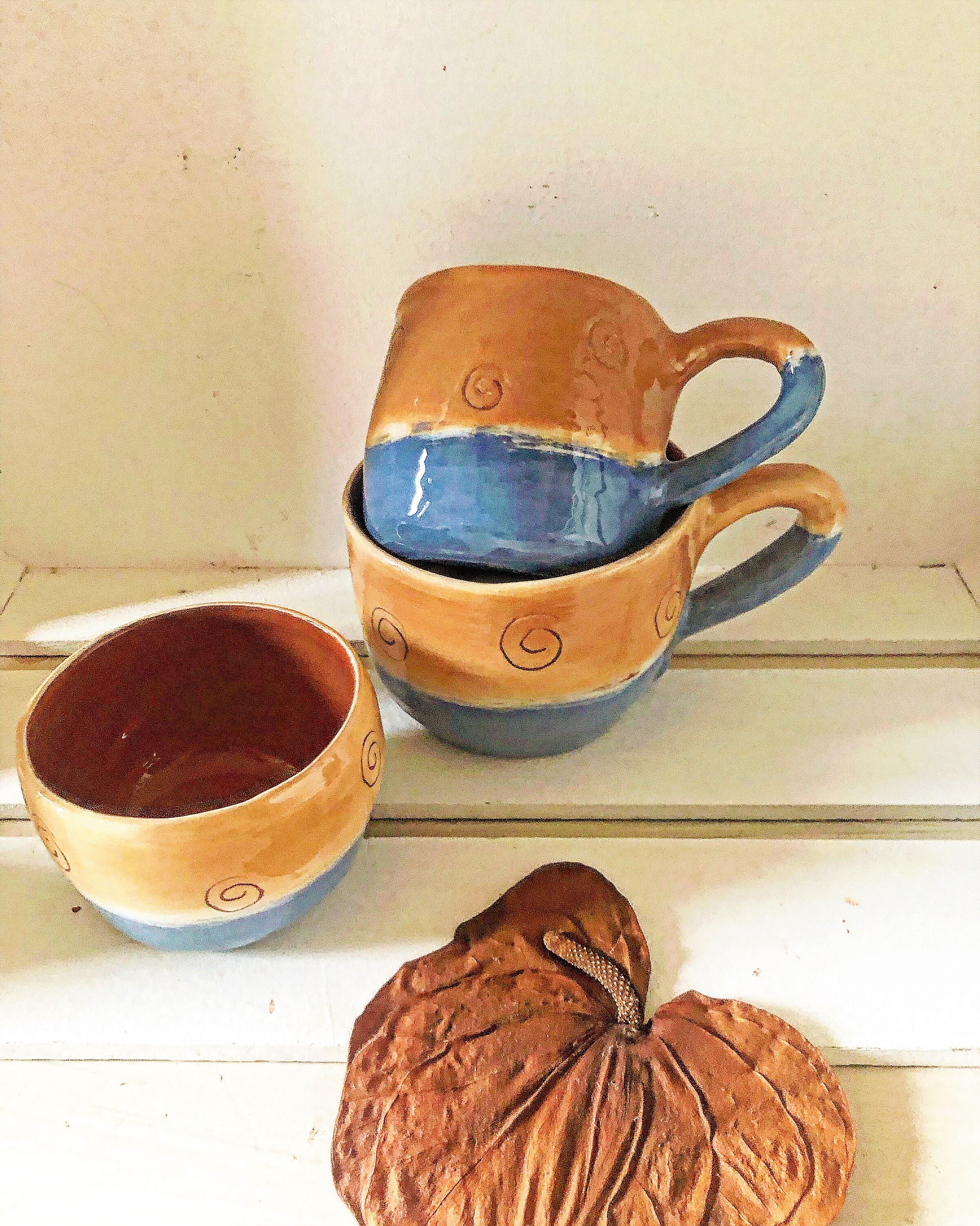 Service de Tasses en Céramique Fait à La Main