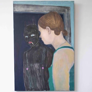 original art work , figurative art , therapist office art , psychology art , fantasy art original painting , moderne kunst