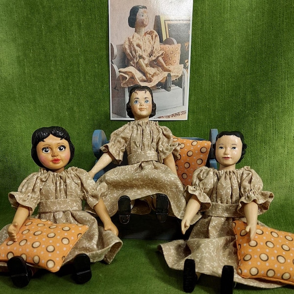 Special Order - Hitty Doll Dress and Throw Pillow