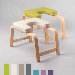 Yoga headstand bench. Headstand stool, Shirsasana bench. Yoga chair. Sirsasana bench. Inversion bench. Iyengar yoga chair. Shirsasana.