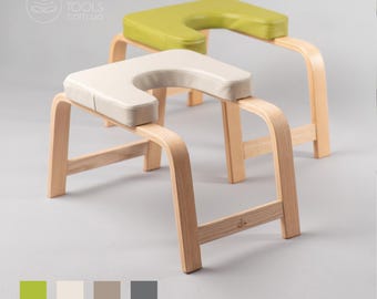 Yoga headstand bench. Headstand stool, Shirsasana bench. Yoga chair. Sirsasana bench. Inversion bench. Iyengar yoga chair. Shirsasana.