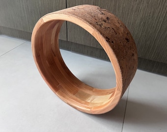 Yoga Wheel 17 inches (43 cm) Wooden cork, diameter 43 cm (17"), eco yoga, yoga wheel 17 inches