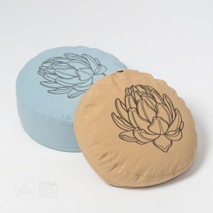 Yoga pillow (ONLY COVERS) Artishok d=36 cm (14 inches), height = 8cm (3,15 inches) cotton , yoga cushion, NO filling, Yogatools, Ukraine