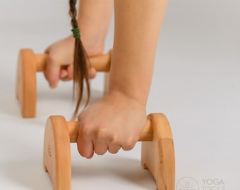 Handstand bar parvatasana, wooden push ups bars, yoga parallettes, training parallel