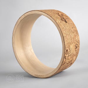 Yoga Wheel Wooden cork, dark, 32 cm (12&quot;), eco yoga, yoga wheel, handmade