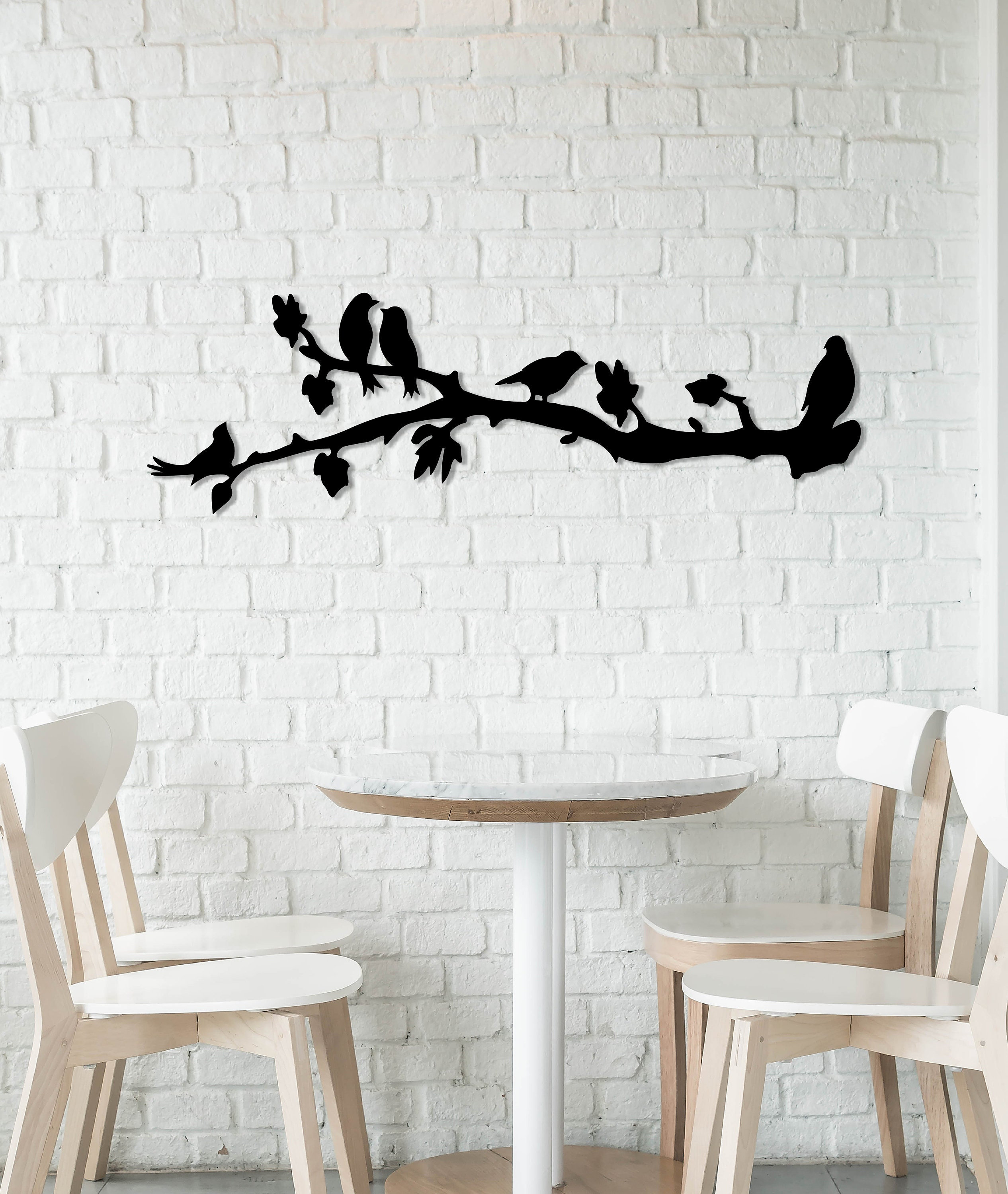 Metal Wall Decor Birds on Branch Metal Birds Wall Art Birds Etsy
