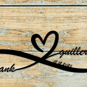 Custom Metal Sign, Personalized Wedding Gift for Couple, Engagement Sign Anniversary Gift, Bridal Shower Gift, Custom Infinity Sign, Wedding