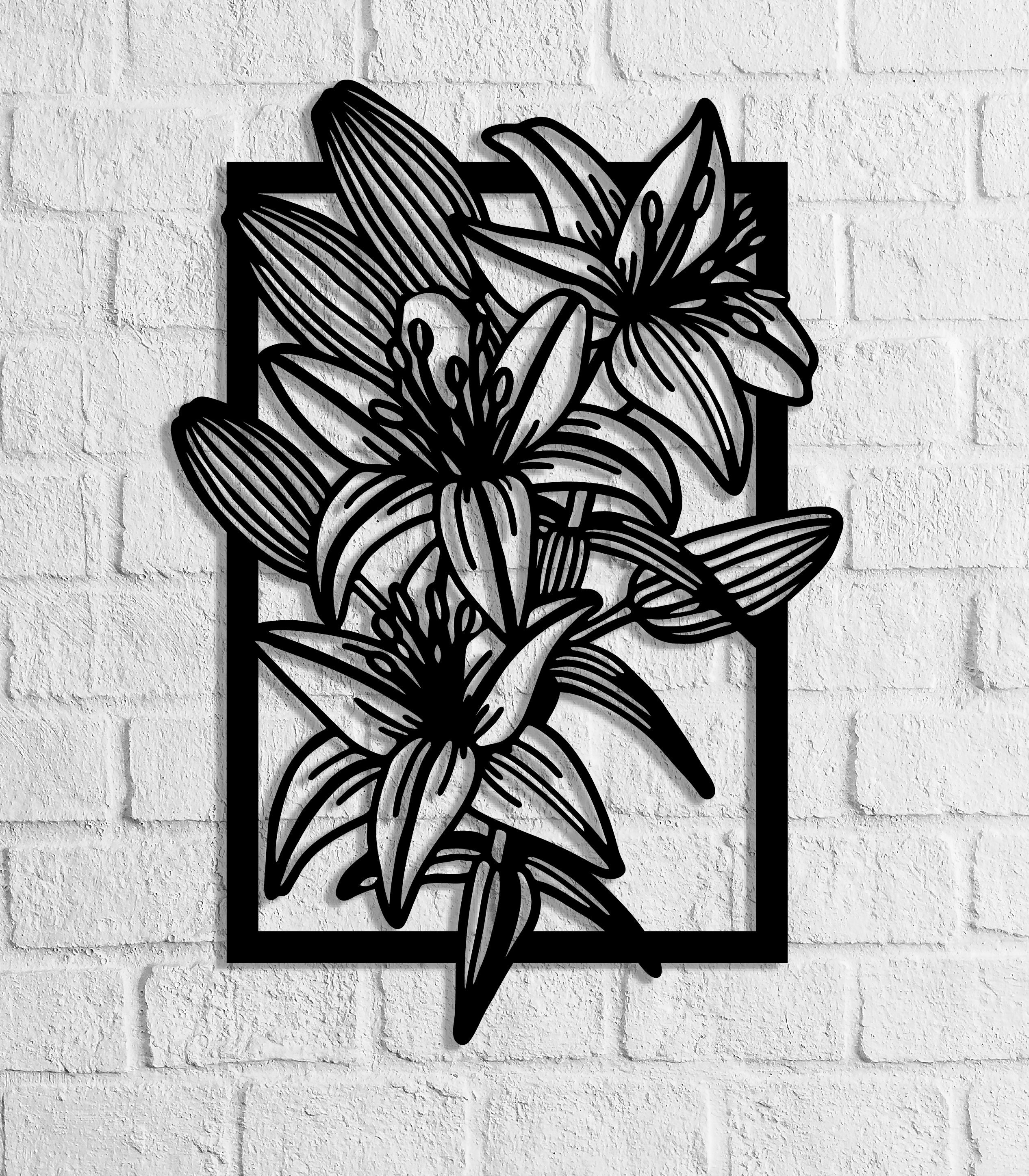 Lily Wall Art Wall Decor Metal Wall Art Lake House Decor Etsy