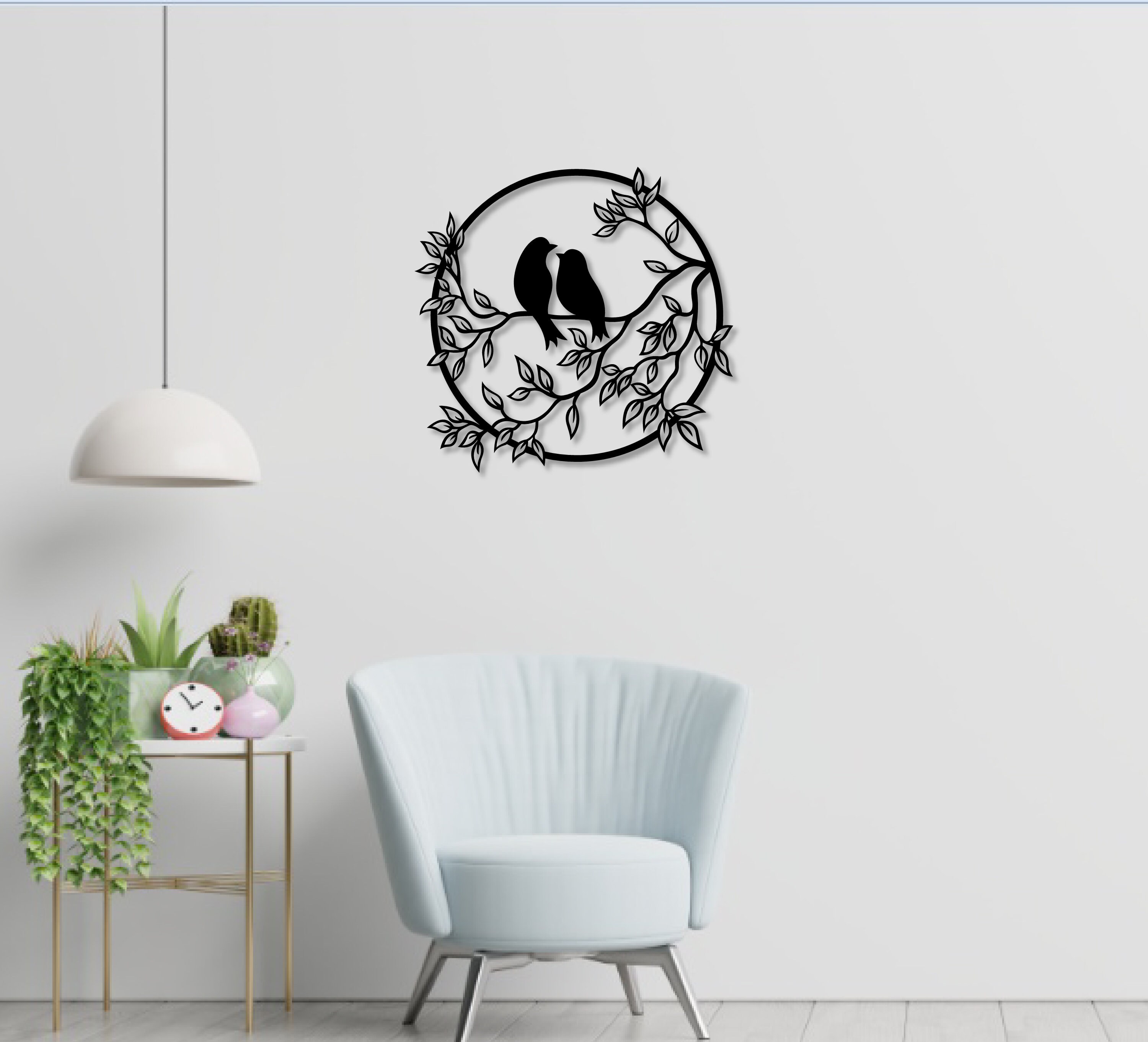 Love Birds Metal Wall Art Tree Branches Bird Decor Etsy