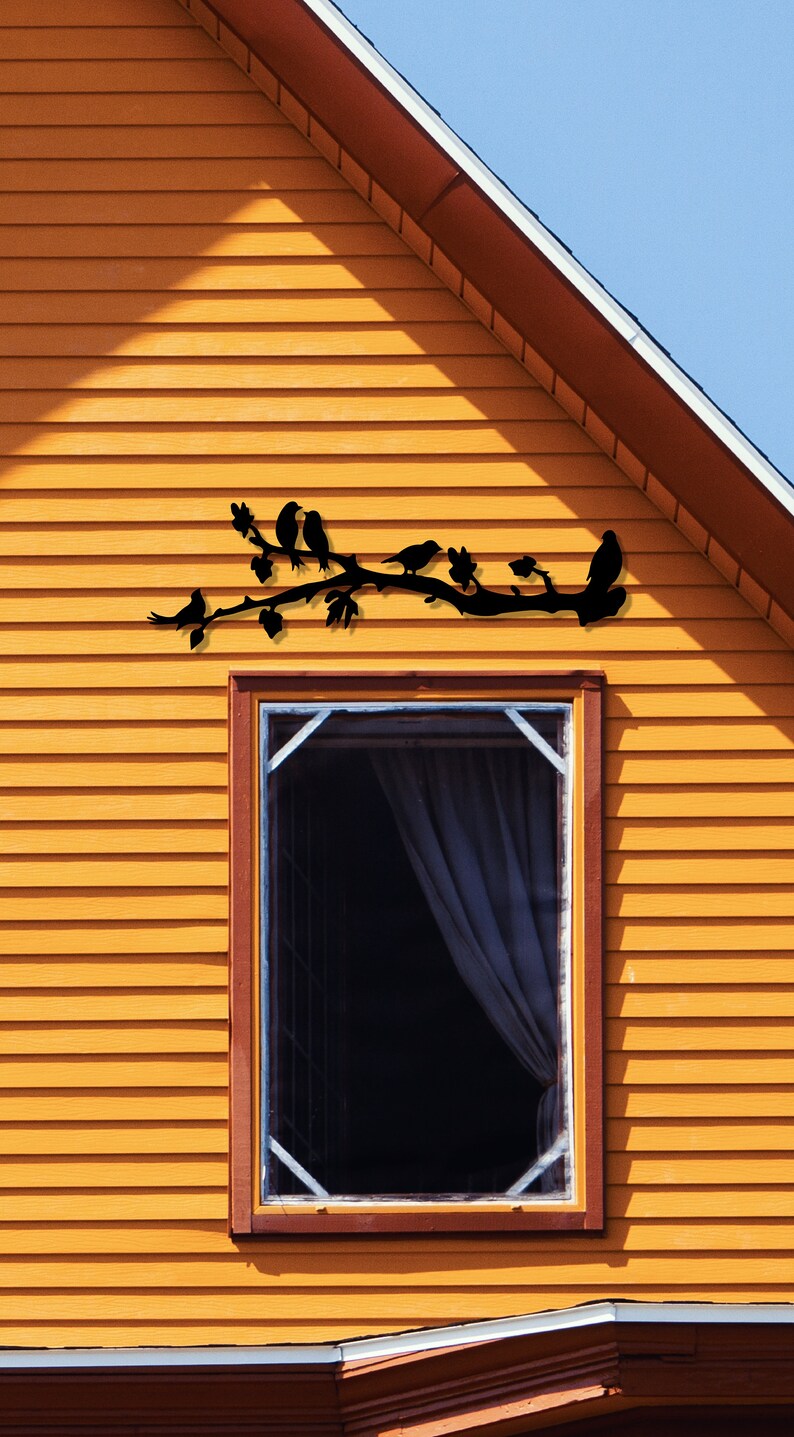 Metal Wall Decor Birds on Branch Metal Birds Wall Art Birds Etsy