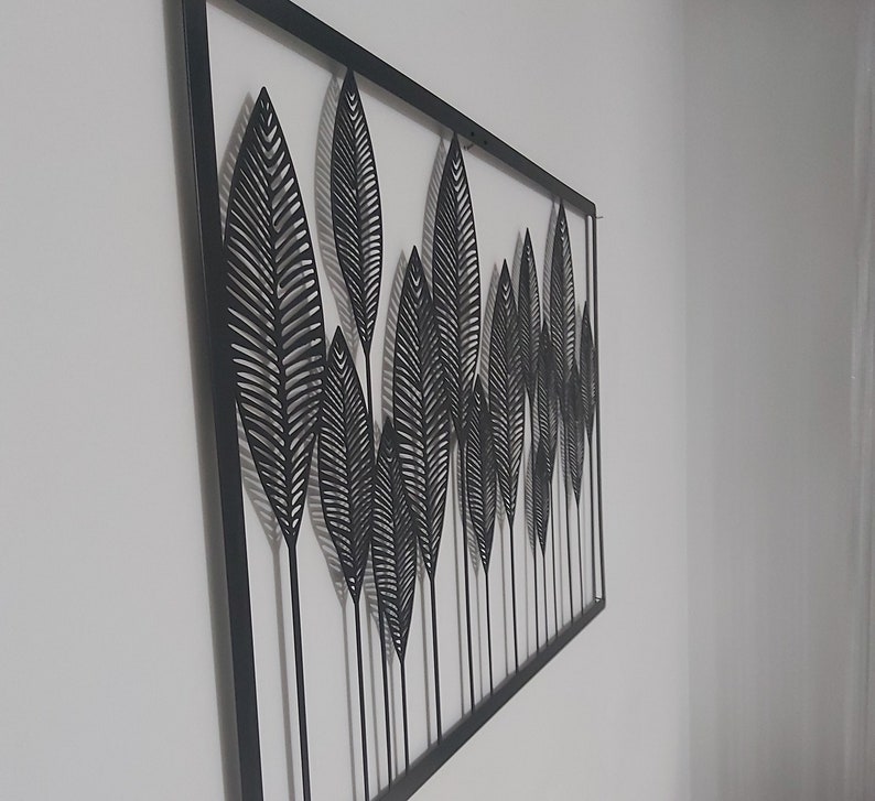 Metal Wall Art Leaves Wall Art Leaves Wall Hanging Metal Etsy
