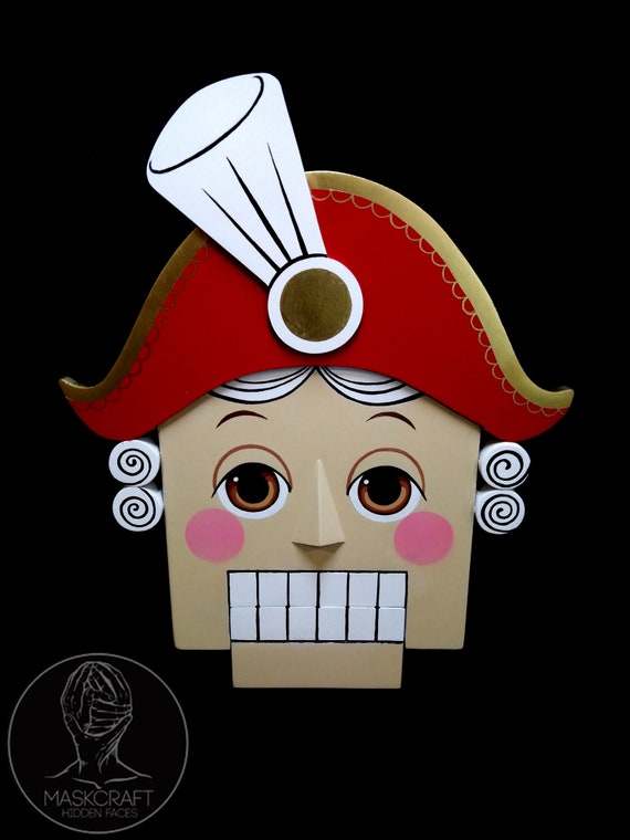 Nutcracker mask with opening jaw by Maskcraft Etsy