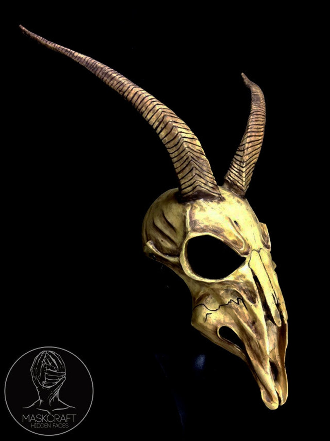 Goat skull mask by Maskcraft Etsy