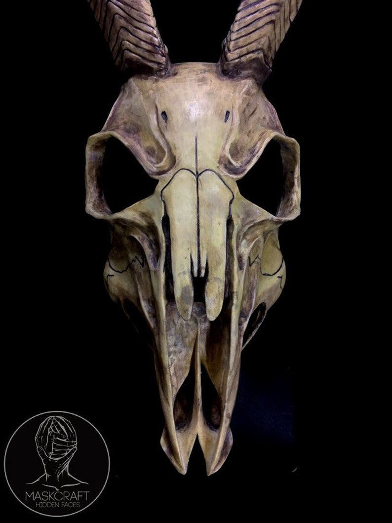 Goat skull mask by Maskcraft | Etsy