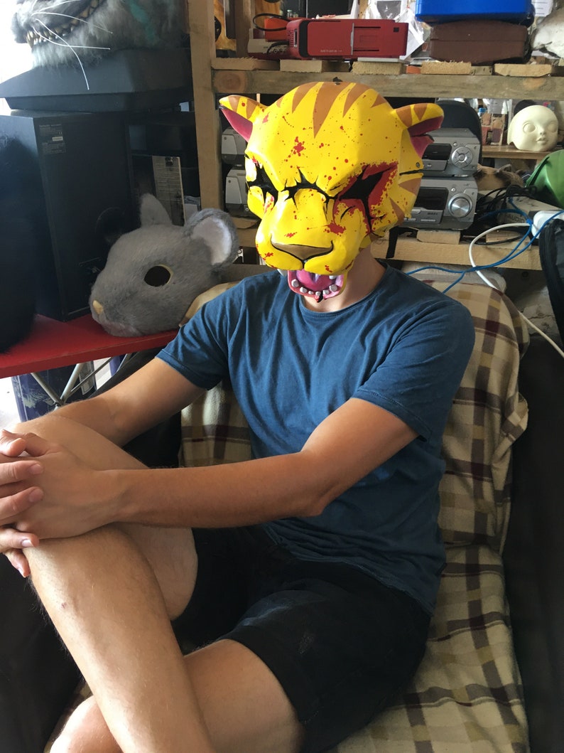 Tiger Tony mask Hot Line Miami by MASKCRAFT Etsy