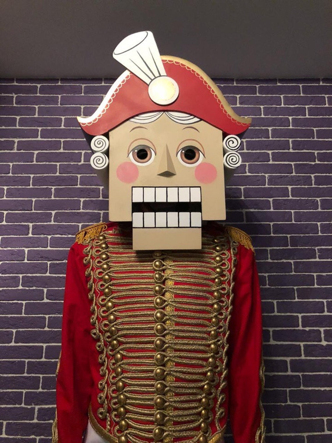 Nutcracker mask with opening jaw by Maskcraft Etsy