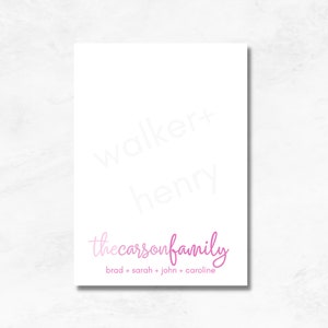 Personalized Family Notepad with Kids, Mother&#39;s Day Gift, Teacher Appreciation Gift, Teacher Gift, Back to school gift, Gift for Mom