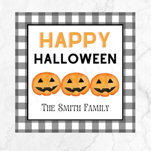 Printable Halloween tag - Family Halloween tag - personalized Halloween tag - Halloween gift tag