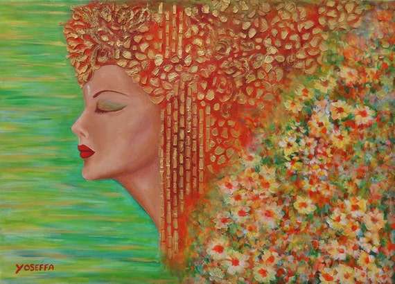 Original Acrylic Painting on Canvas Beautiful & Colorful | Etsy