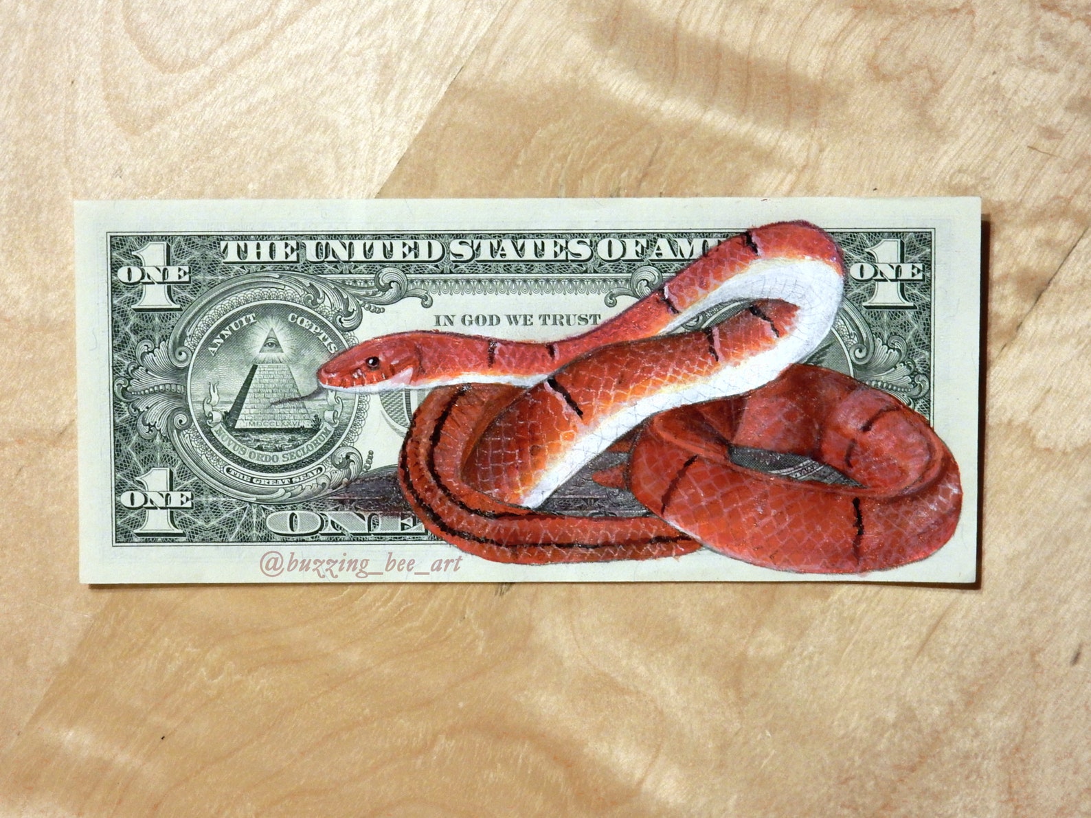 Personalised Real Dollar Bill Art Custom Painting on Dollar Etsy