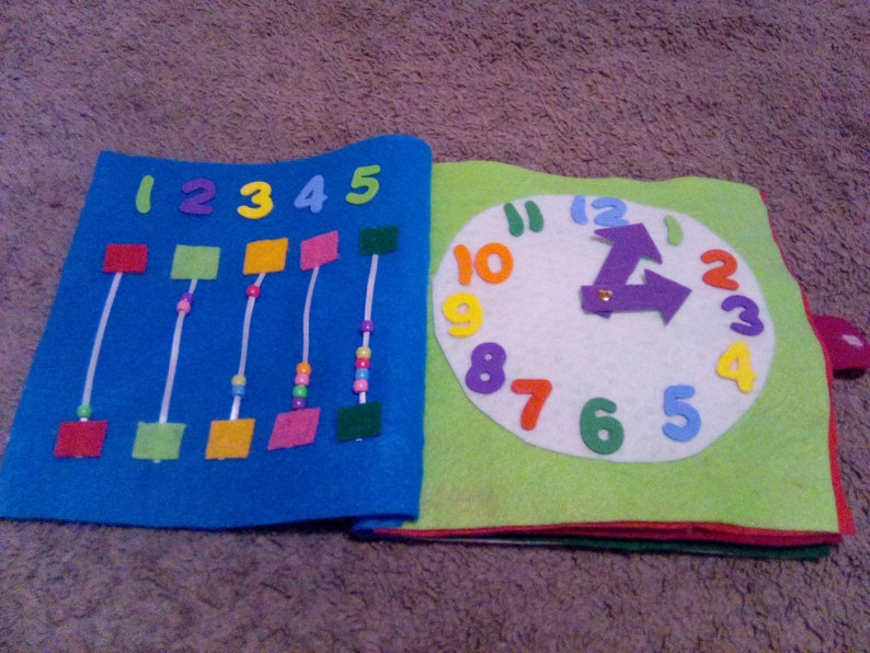 Felt quiet book zoo animals b