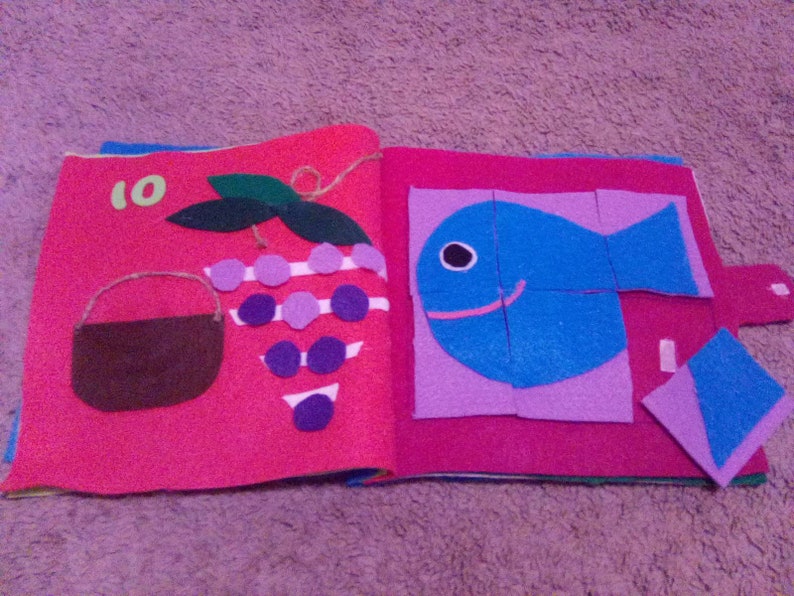 Felt quiet book zoo animals b
