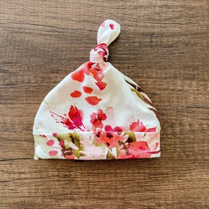 Single Knotted Cap ( Pink Floral )