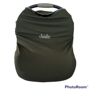 Funda para asiento de coche (verde oliva), funda para lactancia, funda para asiento de coche para niñas, funda para asiento de coche para niños, funda para portabebés, neutral en cuanto al género, minimalista