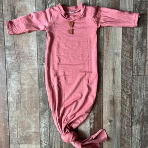 Knotted Gown (Blush), Knot Gown, Personalized Newborn Outfit