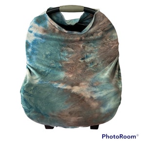 CarSeat Cover (blau / hellbraun Tie Dye) , Pflegebezug, Baby-Sitzbedeckung, Jungen-Sitzbedeckung, geschlechtsneutraler Bezug