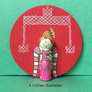 Andal doll/ golu bommai/ golu doll/ Indian goddess/ hand painted doll/ wooden doll/ gift