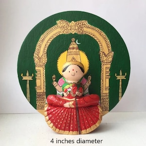 Kamakshi doll/ golu doll/ golu bommai/ kanchi kamakshi devi/ navarathri doll/ indian goddess / hand painted wooden doll