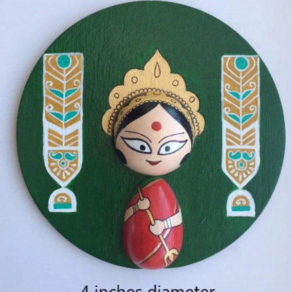 Durga maa/ Durga doll/ wall hanging/ wall decor/ hand painted wooden doll/ Indian goddess/ golu doll/ navarathri doll