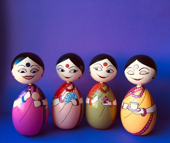 wooden indian dolls