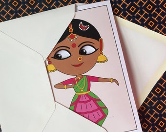 Set of 4 Bharatnatyam Greeting Cards/ Blank Greeting Cards/ - Etsy Set of 4 Bharatnatyam Greeting Cards/ Blank Greeting Cards/ - Etsy