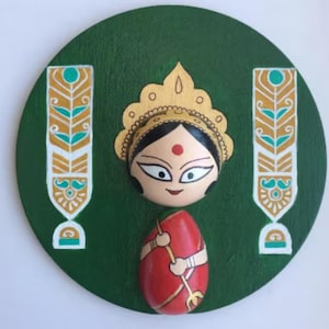 Durga maa/ Durga doll/ wall hanging/ wall decor/ hand painted wooden doll/ Indian goddess/ golu doll/ navarathri doll