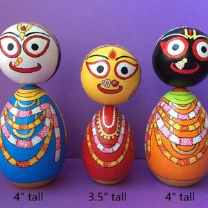 Puri jagganath doll/ golu dolls/ golu bommai/ Indian god dolls/ jagganath doll/ puri temple doll/ hand painted dolls/ wooden dolls