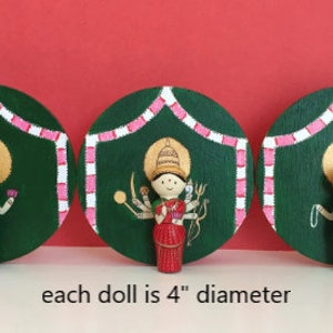 Durga lakshmi saraswati dolls/ navarathri dolls/ golu dolls / golu bommai/ devi dolls / Indian goddess