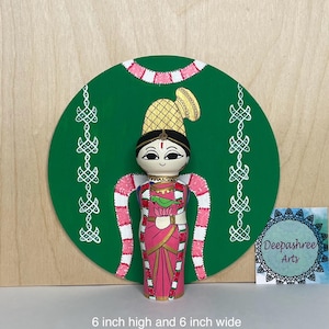 andal doll/ goda doll/ golu bommai/ hand painted doll/ wooden doll/ navarathri/ gift/ golu doll/ Indian goddess