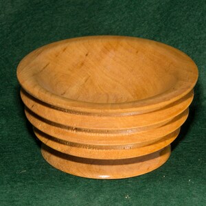 Wooden Beech bowl, modern design, handmade no. 80