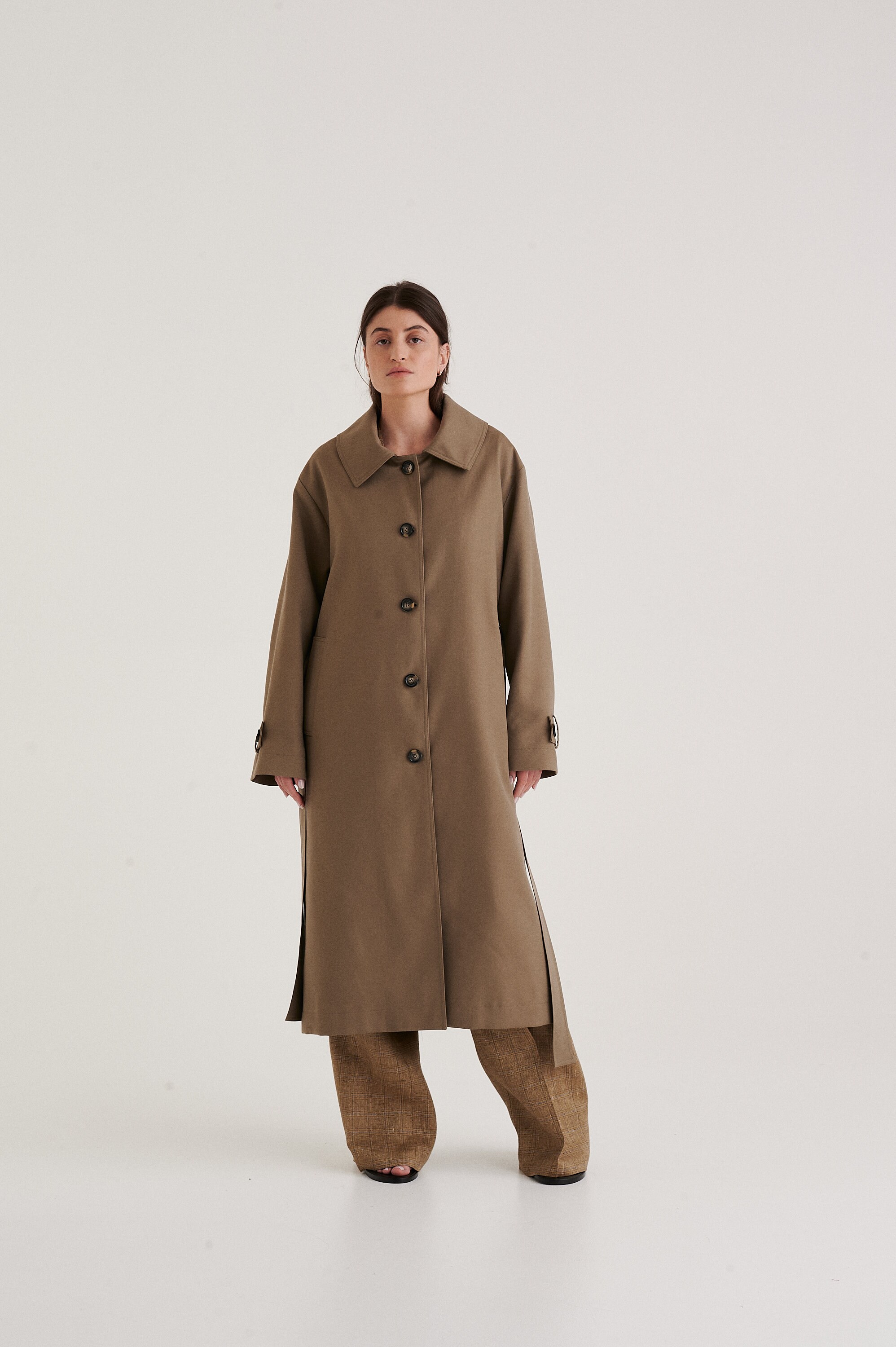 Women's Classic Trench Coat in Khaki Made of Premium Etsy UK